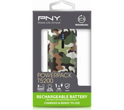 PNY  Curve 5200 Portable Power Bank - Camo